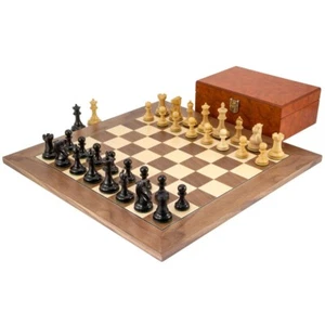 Highgrove Walnut Chess Set with Case - Picture 1 of 8