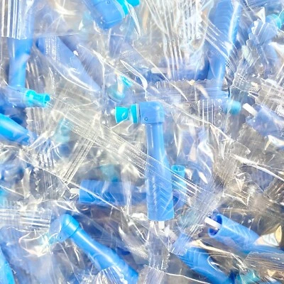 20 PCS Dental Prophy Angles 90° Soft Blue Latex Free Rubber Cups Single Packed - Image 1 of 2