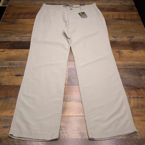 REI Adventures Pant Mens 40x34 Beige Outdoor Zip Pockets Outdoor UPF 50 New - Picture 1 of 14