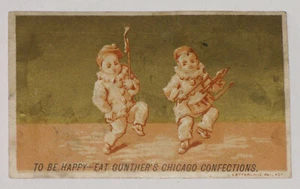 VINTAGE GUNTHER'S CHICAGO CONFECTIONS ADVERTISING VICTORIAN TRADE CARD ILLINOIS - Picture 1 of 2