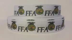 Grosgrain Ribbon FFA Future Farmers of America Agriculture Farms Ranches 7/8" - Picture 1 of 1