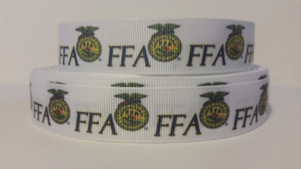 Grosgrain Ribbon FFA Future Farmers of America Agriculture Farms Ranches 7/8" - Image 1 of 1