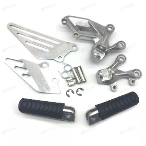Soporte clavijas plateadas para pie delantero Kawasaki Ninja ZX14/14R ZZR1400 apto para 2006-2018 - Imagen 1 de 6