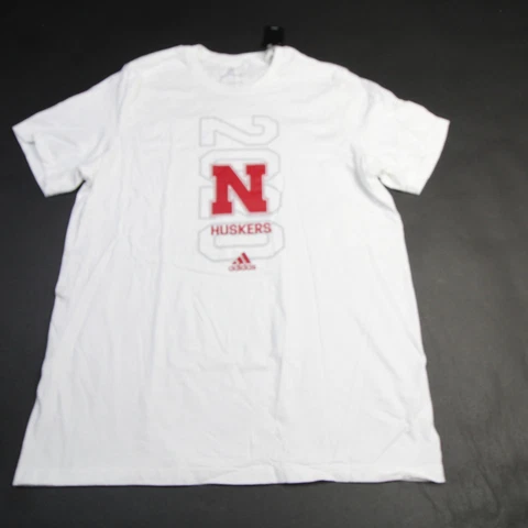 Nebraska Cornhuskers adidas Amplifier Short Sleeve Shirt Men's White New Cover