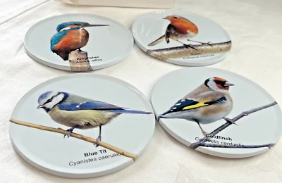 Birds English Garden Cork-Back Coasters – Set of 4 Assorted – 9cm - Image 1 of 4