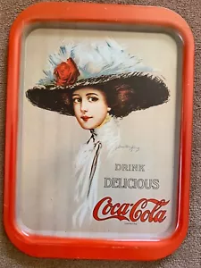 The Coca Cola Company Hamilton King 1909 Mädchen Tablett Vintage Sammlerstück - Bild 1 von 6