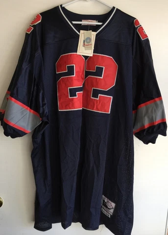 NWT 2002 THROWBACKS EMMITT SMITH MITCHELL AND NESS SIZE 60 BLUE RED JERSEY W/BAG Cover