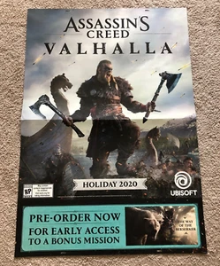 Assassins Creed Valhalla Promo Promotional Display Wall Poster 33" x 48" - Picture 1 of 11