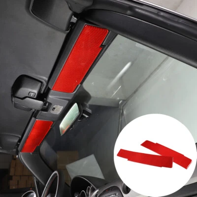 Carbon Front Top Sun Visor Panel Sticker Trim Accessories For Mazda MX-5 2009-14 - Image 1 of 4