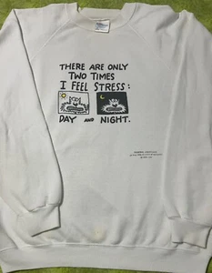 80s Vintage Shoebox Greetings Cat Art Sweatshirt - Picture 1 of 5