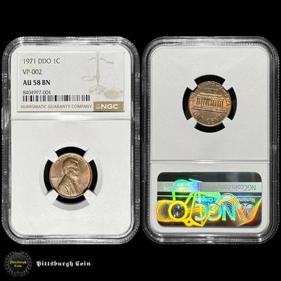 1971 1C Lincoln Memorial Cent DDO VP-002 Variety NGC AU58 BN - Image 1 of 3