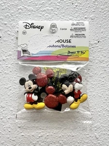 Dress It Up MICKEY MOUSE Novelty Sewing Fasteners Buttons Crafts - Picture 1 of 5