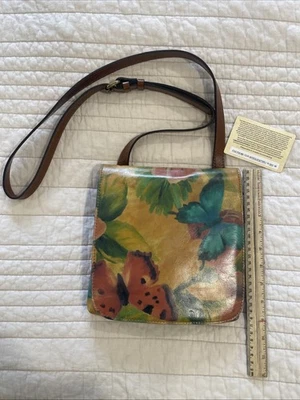 Patrica Nash Leather Handbag 9”x9” Crossbody Purse Butterfly Watercolor - Image 1 of 4