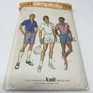 5044 Camicia pantaloncino uomo vintage modello cucito semplicità anni '70 taglia 42 circonferenza petto 36 corto - Foto 1 di 5