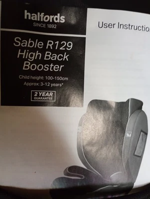 Halfords Sable i-Size R129 High Back Booster 3-12 Years 100-150cm - Red - Image 1 of 4