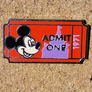 WDW Eintrittskarte Admit One Mickey Mouse 1971 Disney Pin - Bild 1 von 3