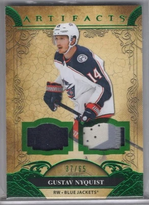 2020-21 Upper Deck Artifacts Material #52 Emerald Gustav Nyquist 37/65 - Image 1 of 2