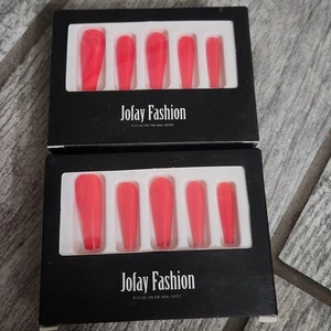 2 Boxes Jofay Fashion Fake Gel On Nail Kits - Picture 1 of 4