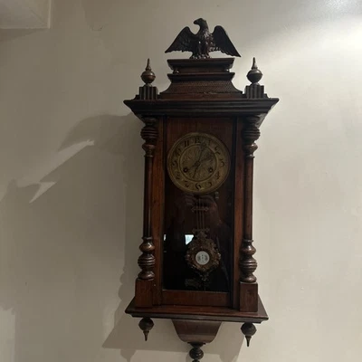 Stunning Antique Wall Clock In Full Working Order  - Image 1 of 4