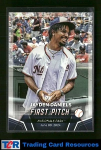 2024 Topps Update #FP-8 Jayden Daniels First Pitch - Picture 1 of 2