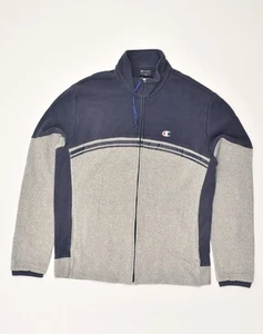 CHAMPION Mens Tracksuit Top Jacket XL Grey Colourblock Cotton DQ02 - Picture 1 of 3
