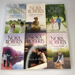 Lot of 6 Nora Roberts Contemporary Paperback Romance Novels Love Comes Along - Picture 1 of 6