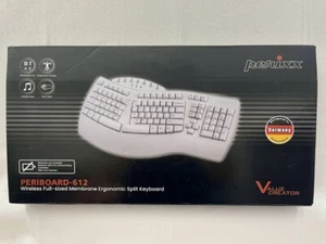 NIB Perixx Periboard-612 Wireless full sized membrane ergonomic, split keyboard - Picture 1 of 9