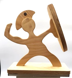 Blocco coltelli guerriero spartano legno naturale negozio cifra mancante unica - Foto 1 di 5