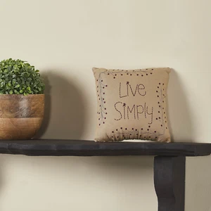 Pip Vinestar Live Simply Pillow 6x6 - Picture 1 of 6