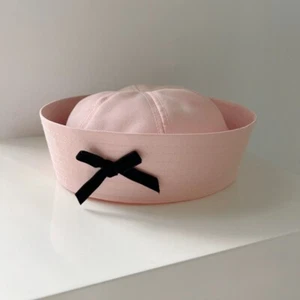 Mujeres Niña Marinero Sombrero Yate Capitán Arco Rosa Blanco Lindo Disfraz Accesorio - Imagen 1 de 8