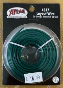 Atlas #317: Layout Wire 20 Gauge Stranded 50 Feet Green - Picture 1 of 1
