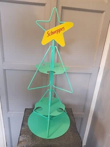 Vintage Style Metal Schweppes Gin / Cocktail Glass Stand Advertising Sign - Picture 1 of 8