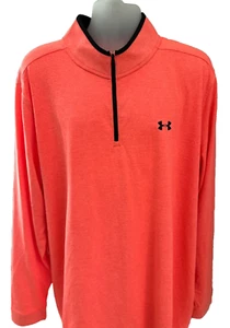 Under Armour Men's UA Playoff 2.01/4 Zip L/S Top Orange 1327040-810 Size 3XL - Picture 1 of 3