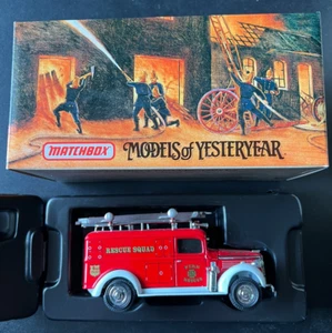Matchbox Models of Yesteryears Fire Engine Series 1937 GMC Rescue Squad Van - Picture 1 of 4