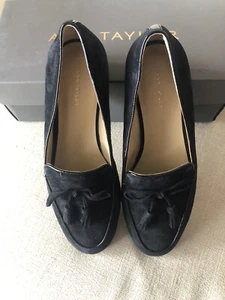 Neu im Karton - Ann Taylor Úrsula schwarze flache Loafer mit Quaste. Größe 8. - Bild 1 von 5