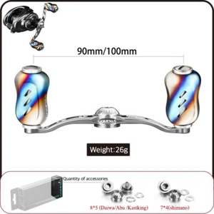 Gomexus 8 x 5 mm 90 mm Griff Titan Knopf für Daiwa Steeze Tatula Abu Lews Rolle - Bild 1 von 3