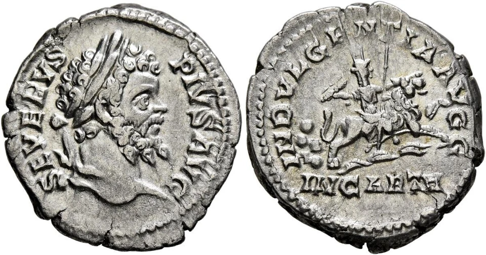Septimio Severo, 193-211. Denario (Plata, 19 mm, 3,50 g, 1 h), Roma, 203. Foto 1 de 1