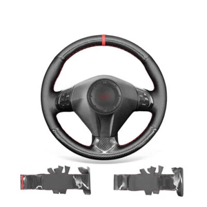 Cubierta de volante de coche de cuero PU de fibra de carbono para Subaru Forester Impreza WRX - Imagen 1 de 11