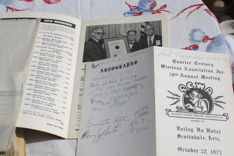 Rare Signed Menu Barry Goldwater, Arizona 1973& Spark Gap Times Cover