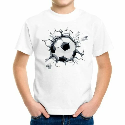 Kinder T-Shirt Jungen Fussball-Motiv lustig Tor Ball-Sport Geschenk für Jungen
