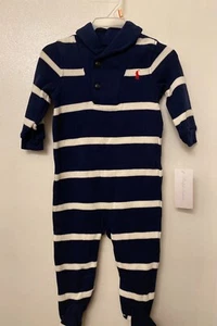 Mameluco Ralph Lauren tejido de una pieza con patas para niño talla 9 meses - Imagen 1 de 4