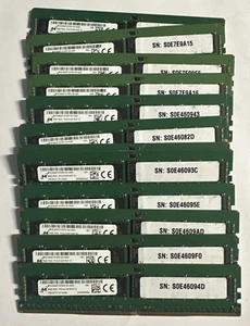 96GB Micron 12 x 8GB 1Rx4 PC4-2133P ECC REG Server RAM MTA18ASF2G72PDZ - Imagen 1 de 3