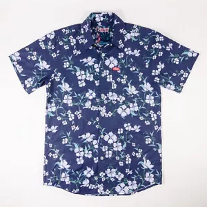 Dixxon Flannel Co Aloha Series Herren SM Hemd Blau Blumen Hawaii Button Down - Bild 1 von 9