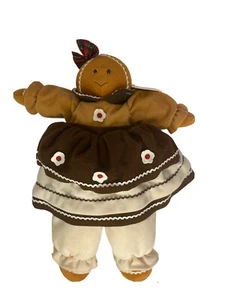 Muñeca niña de pan de jengibre rellena Pacifex M nueva con etiquetas Navidad decorativa a cuadros etiqueta de regalo - Imagen 1 de 10