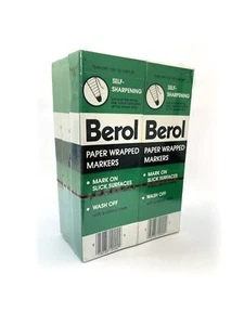 Bulk Case Berol Grease China Markers  173T Black - 6 boxes, 72 pencils - Picture 1 of 6