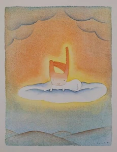 Jean-Michel Folon – Gravure " Repos Céleste " –Signed – Art Modern - Picture 1 of 7