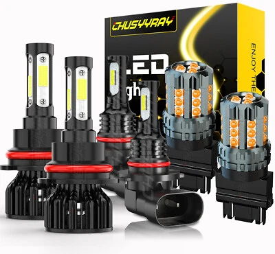 For For Ford F250 F350 Super Duty 2001-2004 LED Headlight+Turn signal+Fog Lights - Image 1 of 4