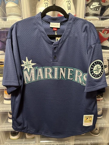 Ken Griffey Jr Mitchell & Ness Seattle Mariners Batting Practice Jersey Cover