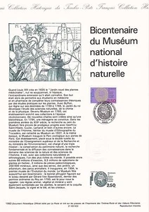 Philatelistisches Dokument 1. Tag: 22 1993 Naturhistorisches Museum - Bild 1 von 1