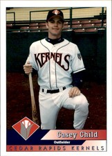 1998 Cedar Rapids Kernels Team Issue 5 Casey Child Orem Utah UT NM Baseball Card
